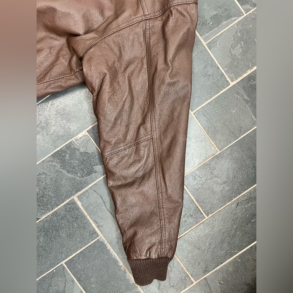 Vintage urban cowboy brown leather bomber - Picture 16 of 16